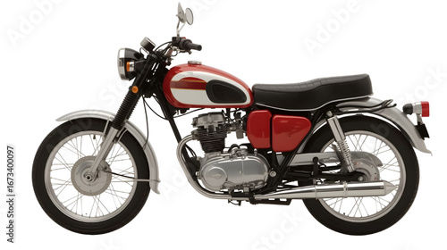 A detailed illustration of a classic vintage motorcycle with chrome details and retro design, perfect for automotive and lifestyle concepts.