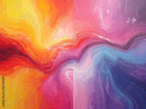 Vibrant Color Flow Art