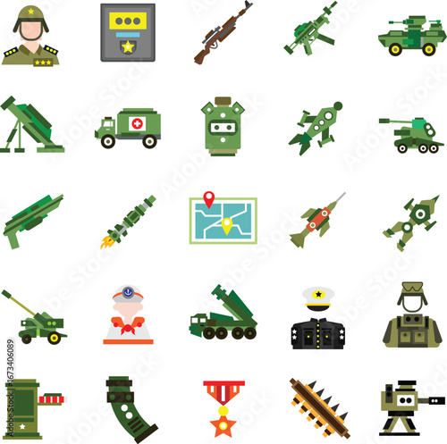 keywords weapon equipment icon flat