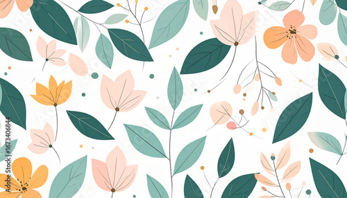 Abstract Floral Eco Pattern