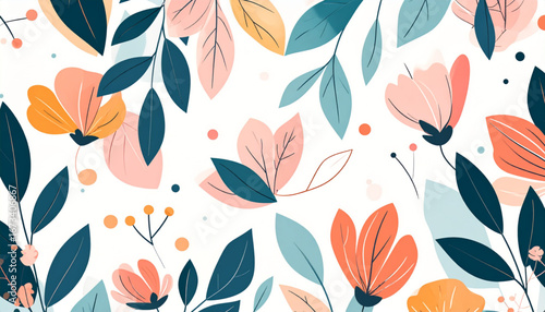 Abstract Floral Eco Pattern