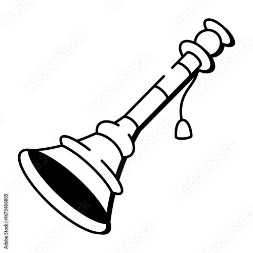 A sketchy style icon showing a tibetan oboe
