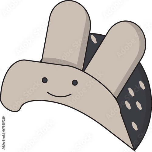 Cartoon animal hat with smiling face