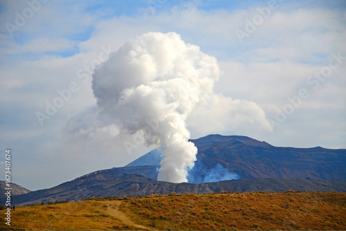 Mt. Aso in Kumamoto, Kyushu, Japan.