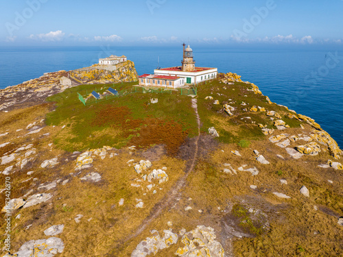 Faro de las Islas Sisargas en Malpica, A Coruña, Galicia