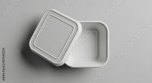Blank Square Food Container Mockup Clean & Minimal Design