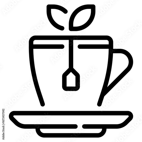 Green Tea Natural Wellness Icon