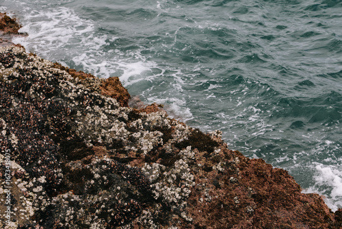 The sea hits the rocks on the Yongmeori Coast.