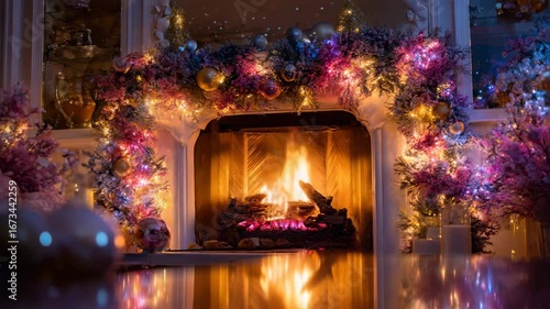 Wallpaper Mural Christmas Fireplace Animation – Holiday Decor Burning Fire Loop, Cozy Winter Stock Footage Torontodigital.ca