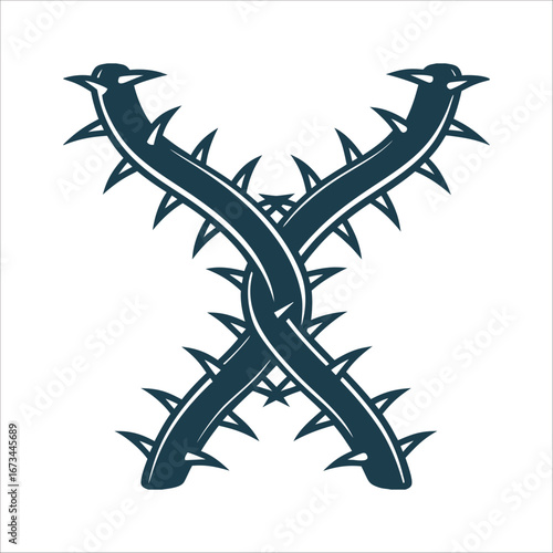 Braided Thorns Illustration: Devil's Shoestring Symbol Devils Shoestring A braided root with thorns for binding enemies