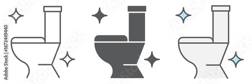 Toilet line icon, hygiene and disinfection, clean toilet sign vector graphics, editable stroke linear icon