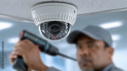 Security Camera Installation in Modern Indoor Environment