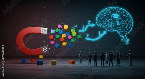 Magnetic attraction of knowledge and ideas sparks innovation and learning for a bright future