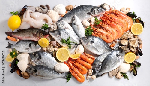 Fresh seafood assortment