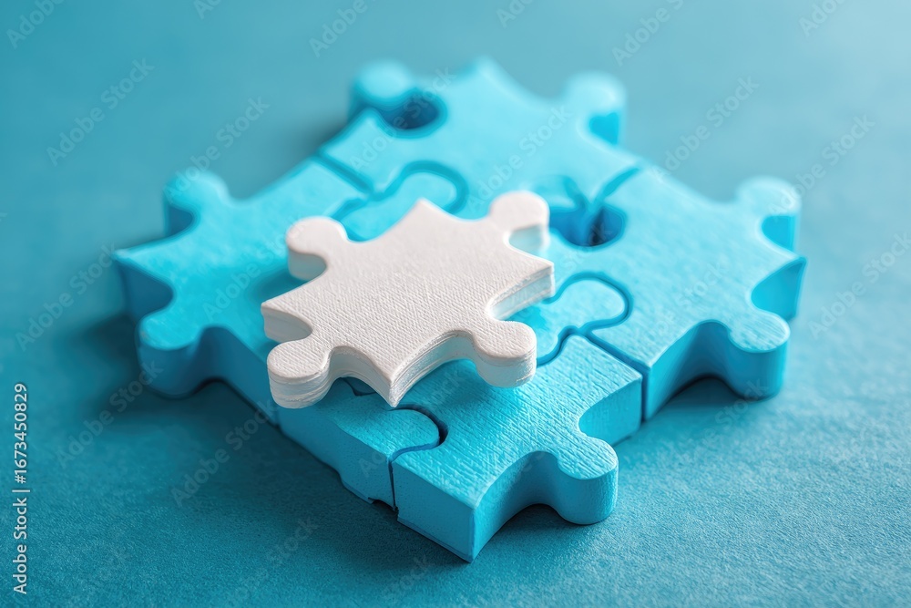 Fototapeta premium Puzzle Pieces Assembly