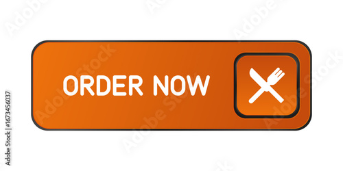 CTA button with text: Order now and cutlery icon.