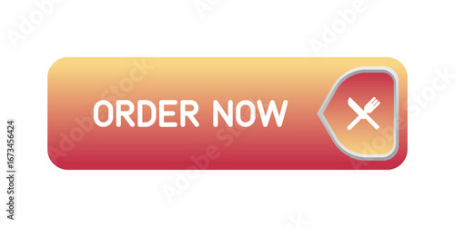 CTA button with text: Order now and cutlery icon.