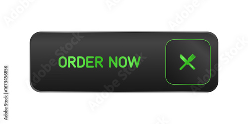 CTA button with text: Order now and cutlery icon.