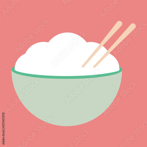 Bowl of soup rice and porridge illustration vector icon