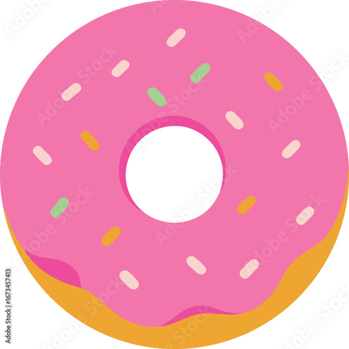 donut with pink icing