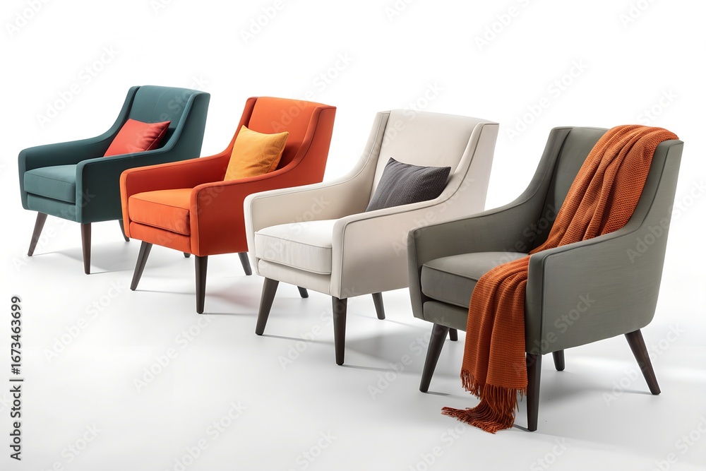Obraz premium sofa set of various colours of different collection furniture