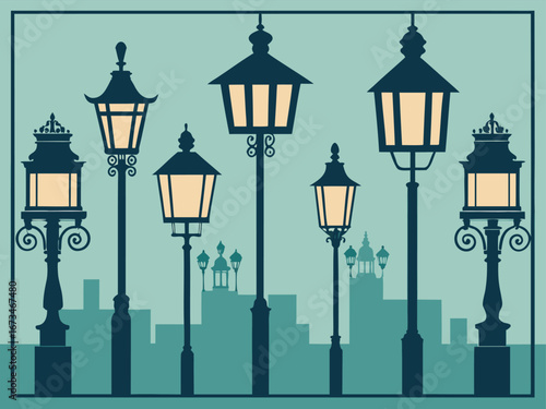 Historical Lamp Post Vector Elements