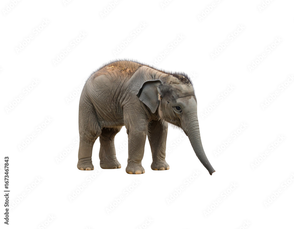 Obraz premium Cute elephant illustration icon on white background
