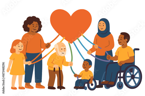 Diverse family sharing love and connection in a joyful gathering