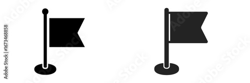 Vector illustration of flags in two styles for various purposes