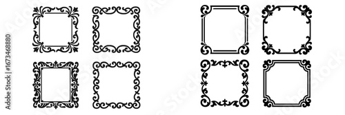 Elegant vintage decorative frames for artistic displays