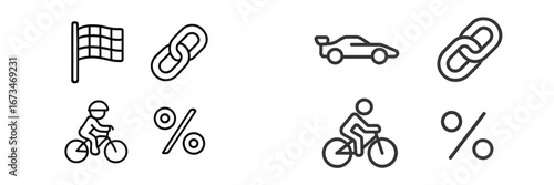 Vector icons depicting sports and activities
