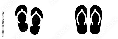 Flip flops in vector illustration for summer beach activities