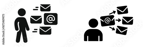 Vector illustration of email communication and messaging concept