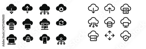 Cloud storage symbols for data management and security needs