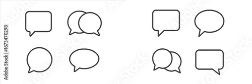 Vector illustration of speech bubbles for communication design