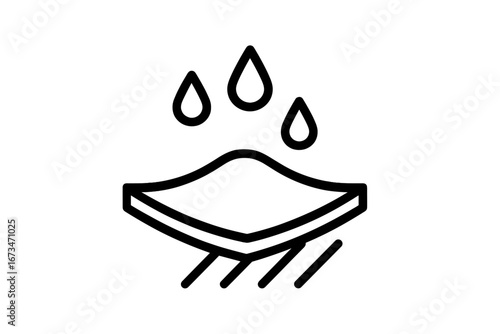 Water droplet landing on a surface in a vector illustration design