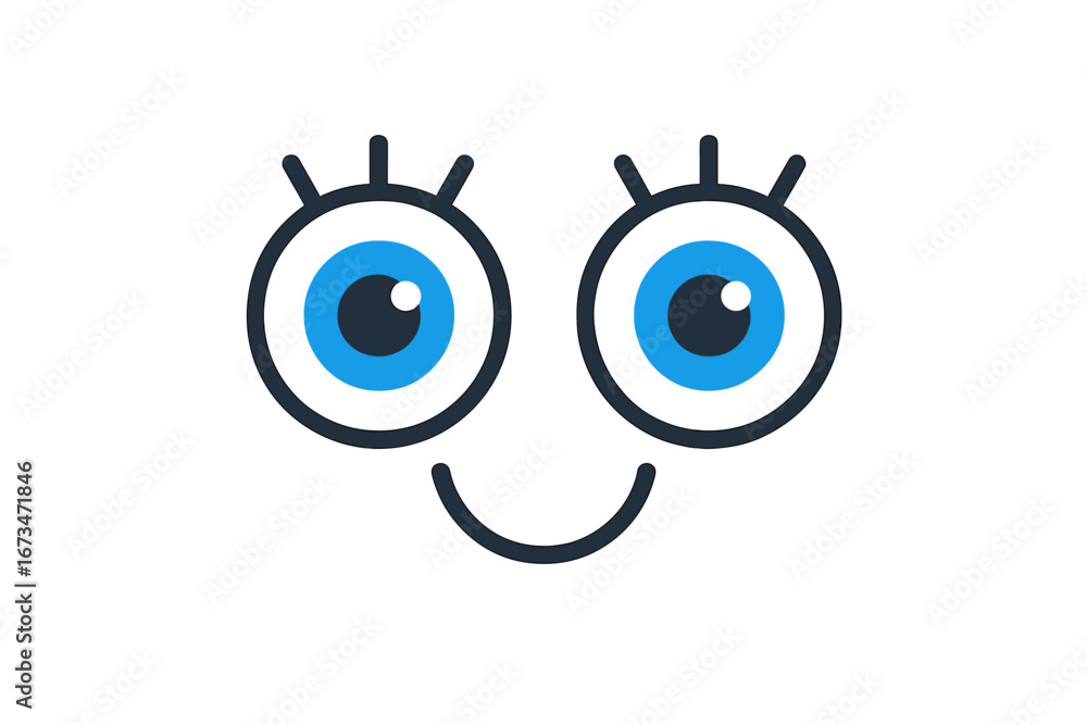 Fototapeta premium Fun and playful cartoon eyes illustration for various designs
