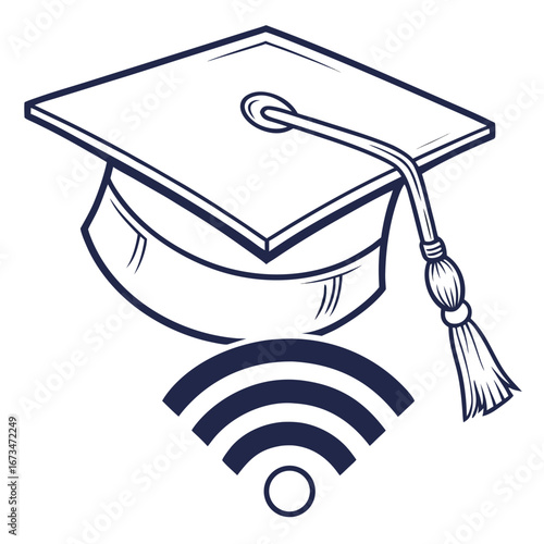 graduation cap and diploma