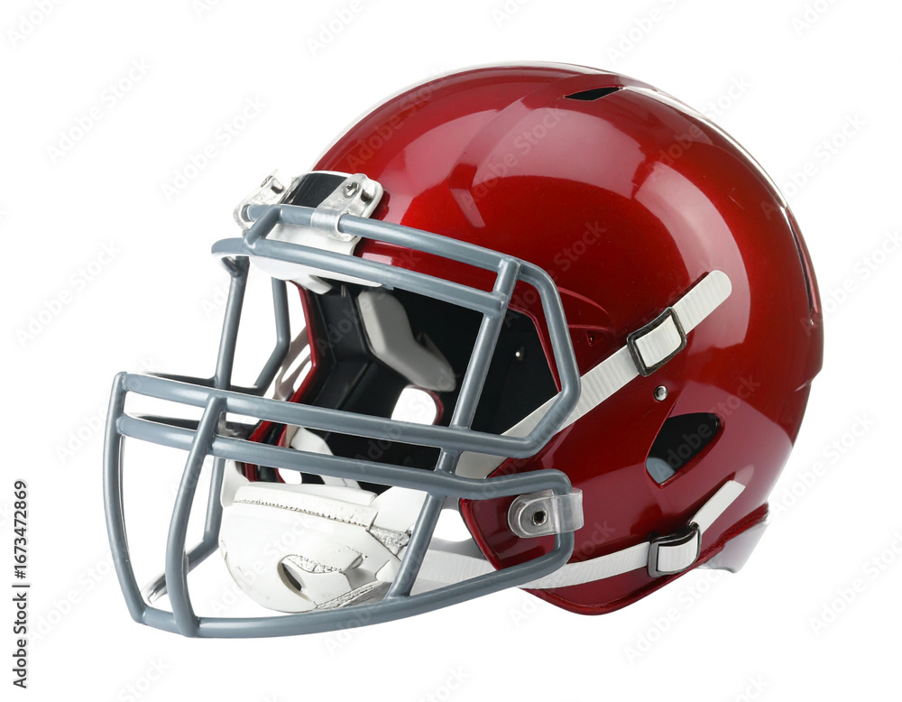 Fototapeta premium Classic American Football Helmet with Metal Face Guard