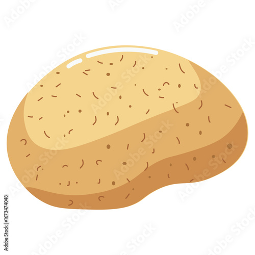 Brown potato vegetable illustration, organic food clipart for diet, nutrition, cooking, farming, gardening, healthy eating, and agriculture.