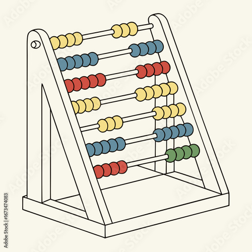 old abacus and calculator
