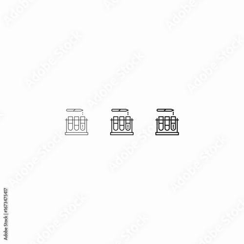 chemistry test tubes icon sign vector