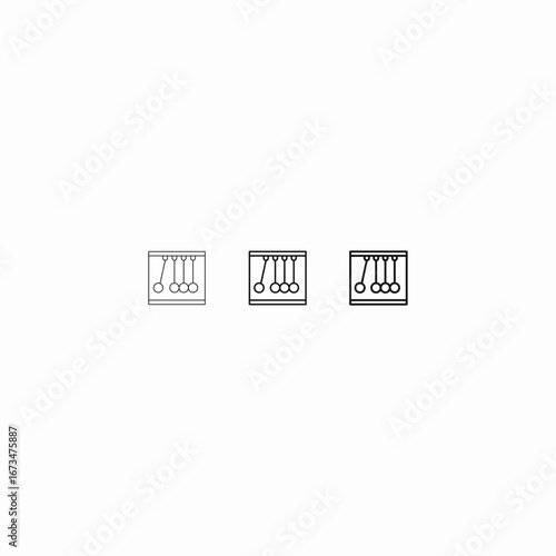 newton cradle pendulum icon sign vector