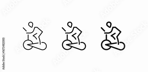 cycling training cardio icon sign vector