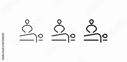 person getting massage icon sign vector