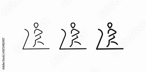 running in place icon sign vector