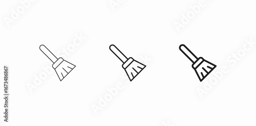 clean up tool icon sign vector