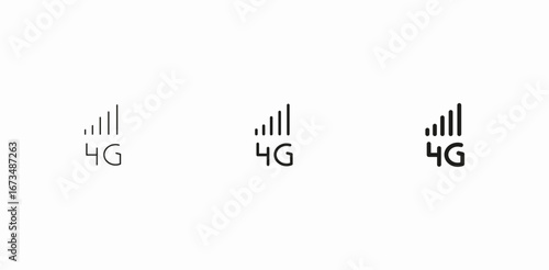 phone signal strength icon sign vector