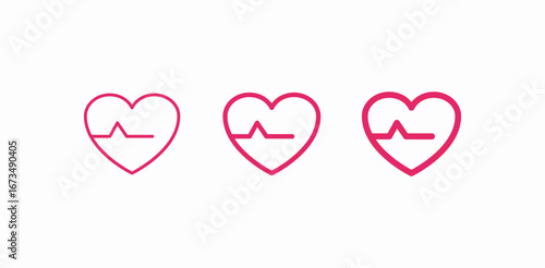 heartbeat rate monitor icon sign vector