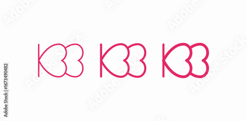 love loop hearts icon sign vector